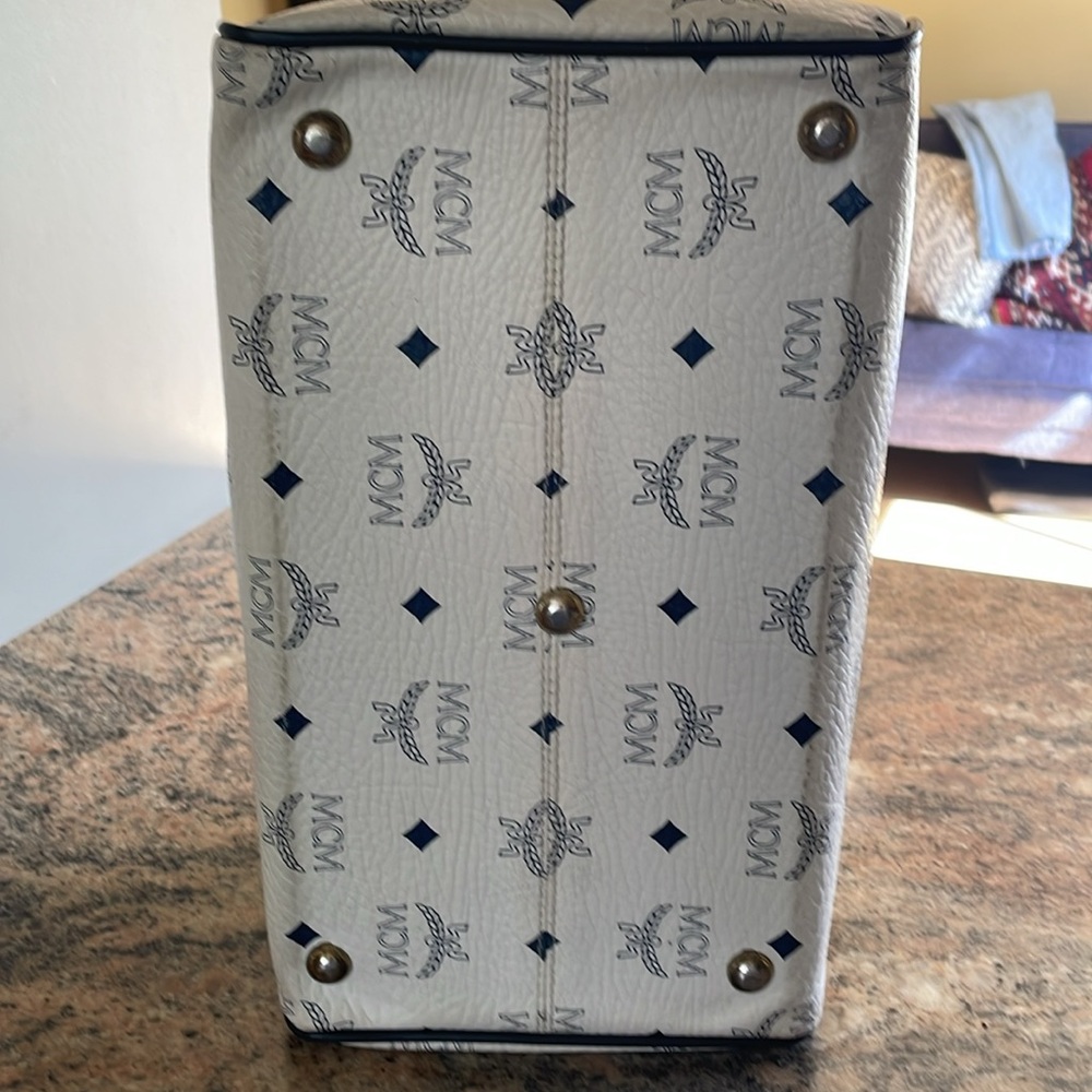 Authentic MCM Vintage Coated Canvas Boston Bag - Picture 8 of 11